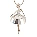 Longue chaîne Collier pour Les Femmes Mode Cristal Danseur Pendentif Collier pour Les Filles Brillant Collier en Strass