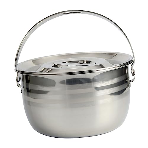 Cabilock 1pc High Capacity Non Stick Soup Stew Pot Cooking Pot for Household Use Efficient Heat Distribution for Camping and Outdoor Cooking