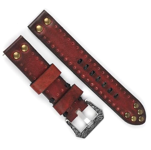 Bracelet de montre en cuir vintage avec rivets pour le quotidien et les voyages