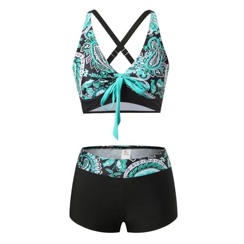 Bikini bóxer reductor con túnica casual para disimular e ir cómoda a la playa 3