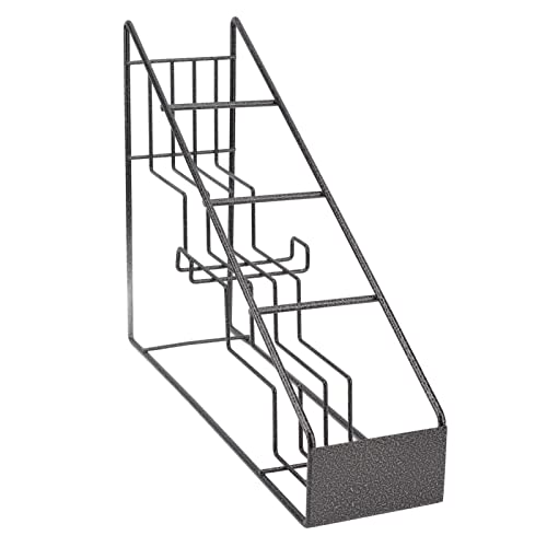 Coffee Syrup Stand, Metal Wire Bottle Holder Syrup Holder 3 Tier Wine Display Rack Wine Rack Holder for Wine Soda Syrups and Beer