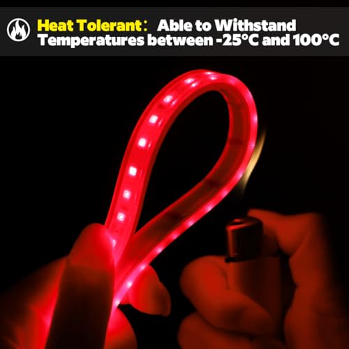 Image of 660nm Red Light Sauna LED Strip, Heat-Resistant IP68 Waterproof Flexible LED Tape Light, 24V 600 LEDs 5m /16.4Ft for Relaxation and General Lighting Use (660nm Red)