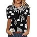 Produktbild CHAOEN Damen 3D T-Shirt Sommer Oberteile Kurzarmshirt Katze Motiv Shirt Rundhals Legere Tshirt Kurzarm Tee Hemd Bluse Sport Shirts