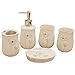 Produktbild QQRH seifenspender Set Badezimmer Set Badezimmer zubehör,aus Seifenspender,Zahnputzbecher-Badzubehör,mit Seifenschaumspender wiederbefüllbar,Keramik,stilvolles Bad Set