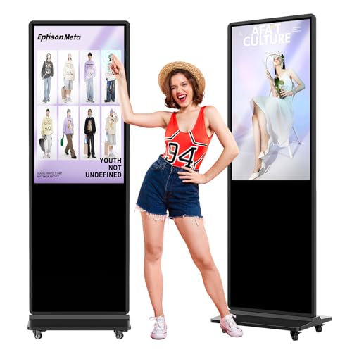 Image of 43'' Digital Signage Display Smart Android LCD Sign Kiosk Electronic Menu Board Advertising Display Screen Monitor HDMI WiFi USB 4K Media Video Player (Touchscreen,Black)