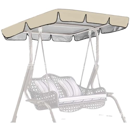 Toldo de repuesto para columpio de jardín de 2 a 3 plazas, cubierta de protección UV para asientos de columpio de hamaca de patio, cubierta de toldo para exteriores