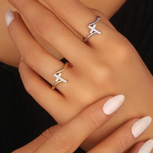 Cross Ring Women 14K Gold Plated Statement Stackable Engagement Christian by Punhem - Used condition - Image 2