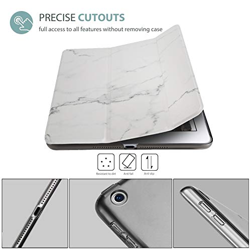 Image of ProCase Smart Case for iPad 9.7 Inch iPad 6th /5th Generation 2018 2017(Model: A1893 A1954 A1822 A1823), Ultra Slim Lightweight Stand Cover with Translucent Frosted Back-Whitemarble