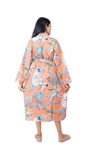 Image of Cotton Women Stylish Printed Kimono, Bath Robe,Night Wear Suit,Swim Wear, Night Dress, Beach Wear