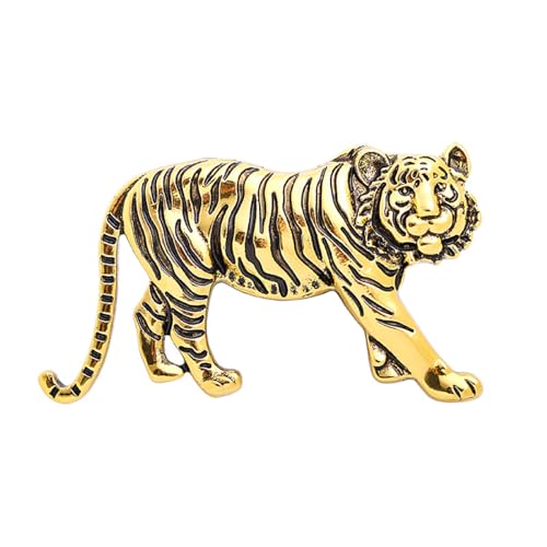 Image of Vintage Tiger Brooch Pin Gold Silver Animal Tiger Brooch Lapel Pins Domineering Cool Brooch Charm Lion Coat Collar Brooch Clothing Hat Bag Suit Party Clothing Jewelry Accessories for Women and Men