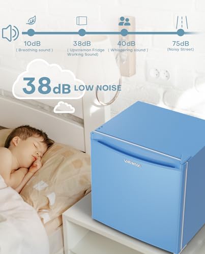 Image of Upstreman 1.7 Cu.ft Mini Fridge with Freezer, Blue-FR17