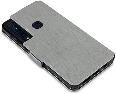 Olixar Low Profile Wallet Card Case Compatible with Samsung Galaxy A9 2018 - Wallet Case - Flip Case - Slim Protective Cover - Grey
