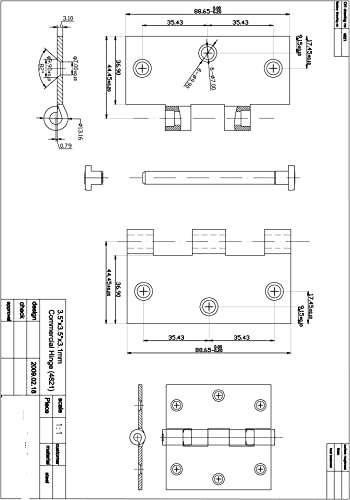 Richelieu Hardware 4821Fbb Full Mortise Ball Bearing Butt Hinge 3 1/2-Inch (89 Mm), Black, 2 Piece #TOP2
