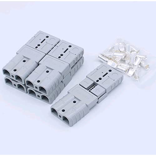 Free Shipping 🛒 50 Amp 10Gauge Battery Quick Connector 12-36V Battery Quick Disconnect Wire Harness Plug Kit Battery Quick Connector Disconnect Plug for Motor Winch Trailer (Grey, 10/12AWG)