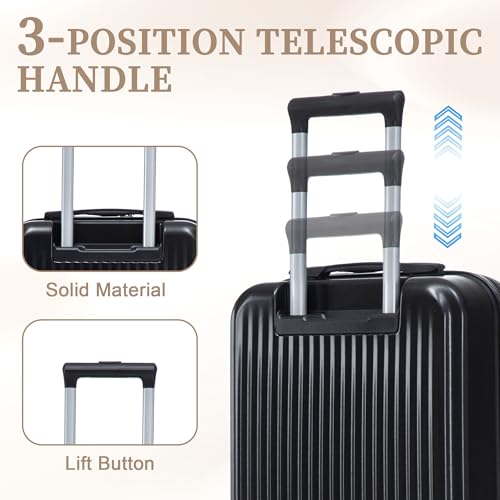 Image of 20 /14 Inch Hardside Luggage, Lightweight Durable Suitcase with Spinner Wheels