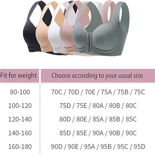 Lyzlook Bras, Lunahug - Seamless Front Buckle Cross Back Shaping Bra, Breathable Front Closure Clip Bra for Elderly Women3