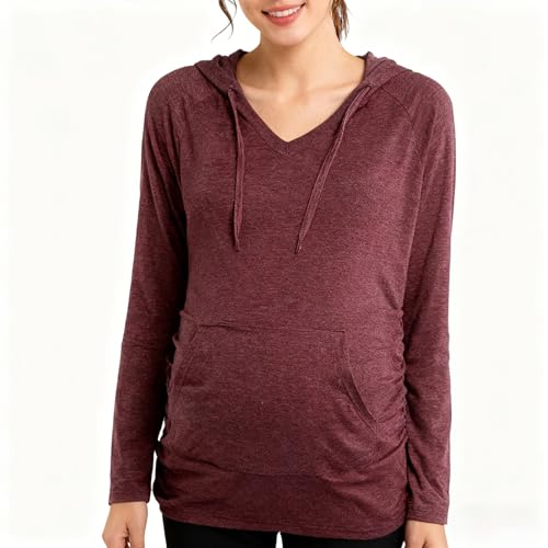 Sweat de maternité à capuche doux et chaud pour hiver - 4