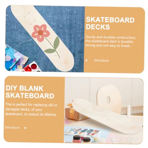 VICASKY Skate Infantil Pintado à Mão Faça Você Mesmo Substituição De Skate De Madeira Convés Do Cruz