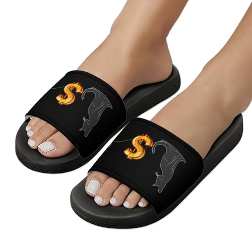 Pussy Money Weed Unisex Shower Shoes House Slippers Non-Slip Indoor Bathroom Shoes for Pool Beach 39 (245mm)3