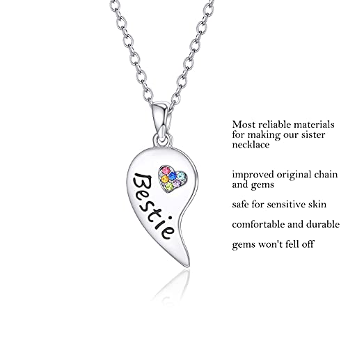 KINGSIN Best Friend Necklace BFF Friendship Sister Matching Necklaces for 2 Bestie Gifts Teen Girls Women Sisters Birthday Valentines Day Gifts for Friends2