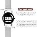 HARFINGTON Stainless Steel Mesh Watch Band 16mm Quick Release Adjustable Strap Magnetic Clasp for Men Women, Silver