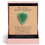 Natural Crystal Guitar Pick Gift for Guitar Players, Handmade Gemstone Plectrum for Acoustic Guitar, Inspirational Music Gift for Practice, Performance, Graduation, New Beginnings (Green Aventurine)