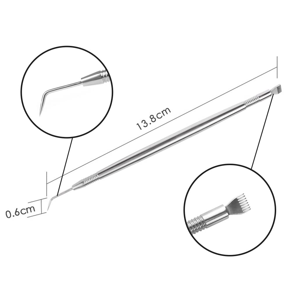 Peine Accesorio, Separador de Pestañas, Separador de Pestañas Lifting, Levantar Pestañas Cepillo de Separador Pestañas Peine de Acero Inoxidable Aplicación de Extensione Lash Lift, 1pc