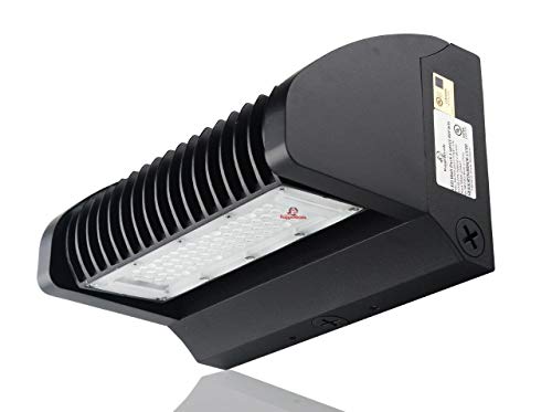 5,200 Lumen - 40 Watt Rotating Wall Pack - 3000K - High Efficiency 130 Lumen to watt - Black Color