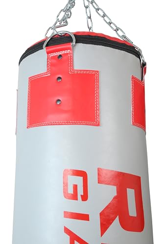 Image of RMOUR Unfilled PU Punching Bag for Boxing MMA Sparring Punching Training Kick Boxing Muay Thai with Hanging Chain (Grey, 3 Feet)