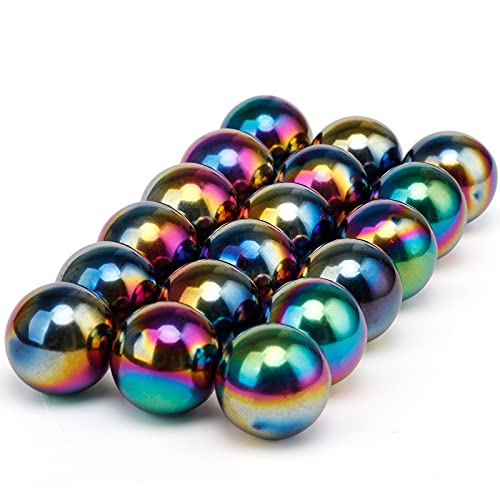 Cool Science Kit DIY Puzzle Toys, Large Hematite Magnets Magnetic Stones Building Blocks, XXL Size Neat Polished Magnets for Kids Adults, Office Home Refrigerator Or Neat Party Gift, Sphere(20 PCS)