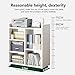Haibinsuo Mobile File Cabinet with Open Storage Shelves, Wood Filing Cabinet on Wheels, Rolling Printer Stand Fits A4 or Letter Size for Home Office White