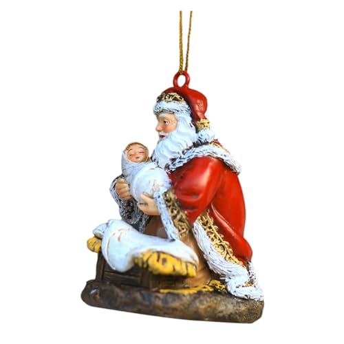 Pendentif de noël en résine sculptée de qualité, ornement décoratif chic FCXDMY