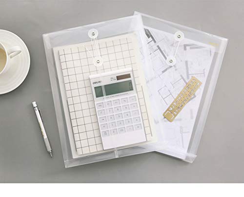 Envelopes de poliéster com fecho de cordão transparente da Smartoffice, pacote com 20 compartimentos