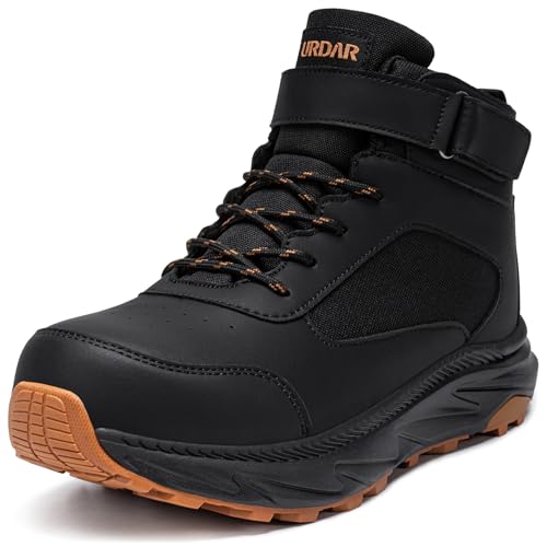 URDAR Chaussures de sécurité Hommes Montantes Anti-Perforation Coque Acier Chaussures de Travail...