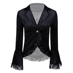TiaoBug Feestelijke blazer voor dames, kort, slim fit, jas met ritssluiting, kostuum, modern, getailleerd jasje, zakelijke outfit