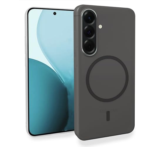 Image of Compatible for Samsung Galaxy A57 5G Translucent Hard Back | Only Compatible with Wireless Magnetic Accessories | Thin and Slim Magnetic Back Cover (Black)