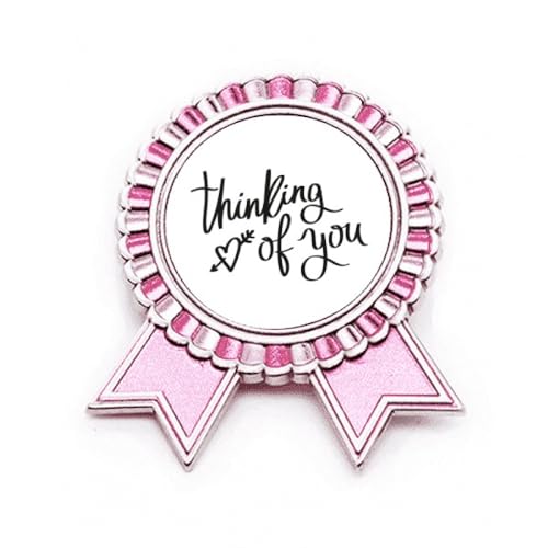 Broche Thinking of You en métal rose M, un bijou Art déco poétique