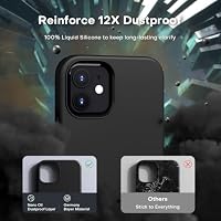 TOCOL für iPhone 12 Hülle Silikon, Stoßfest Anti-Rutsch Anti-Fingerabdruck Kratzfest Handyhülle für iPhone 12 Case, Schwarz – Ansicht 4