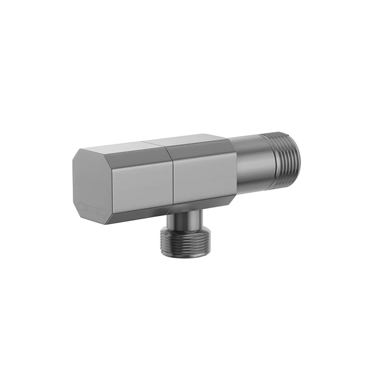 tap Angle Valve, 1 Piece Brass Angle Valve Water Inlet Bathroom Single Outlet Stop Toilet Kitchen(Black)(Black)