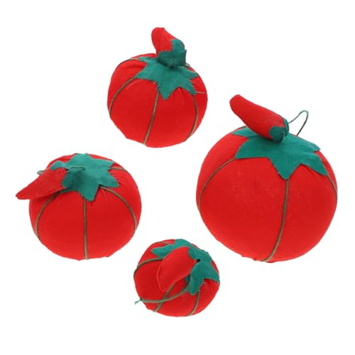 HAWILLOSCH 4pcs Tomato Pin Cushions for Sewing Compact Storage Easy Access for Various for DIY Crafting and Embroidery