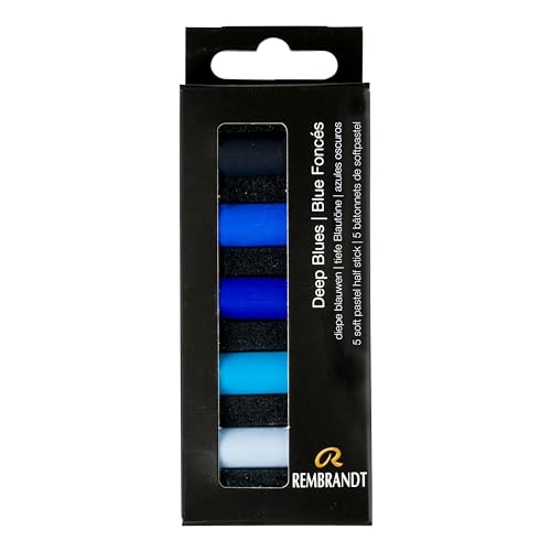 Rembrandt Soft Pastel Micro Set 5-Piece Half Sticks Deep Blues
