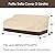 Vailge Heavy Duty Patio Sofa Cover, 100% Waterproof 3-Seater Outdoor Sofa Cover,Lawn Patio Furniture Covers with Air Vent and Handle,85" Wx 37" Dx 35" H,Beige&Brown