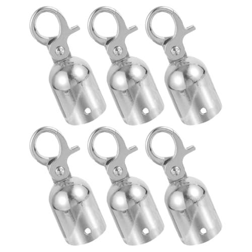 Corde de poteau d'accueil : crochet de cordon en alliage de zinc argenté SECFOU x6