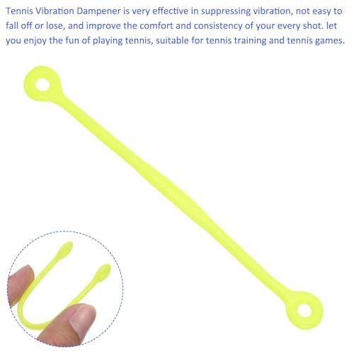 M METERXITY 4 Pack Tennis Dampener - Shock Absorber, Silicone Racquet String Damping, Apply to Tennis Racket (12cm, Yellow) - Image 4