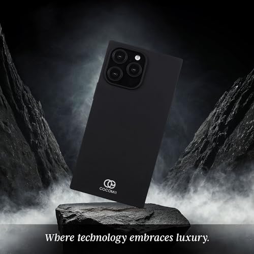 Image of COCOMII Rectangle for iPhone 16 Pro Max Case, Matte Black Silicone