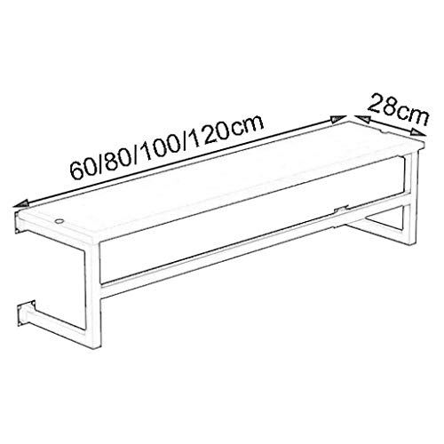 Solution de rangement 100 x 28 cm avec tringle de suspension robuste