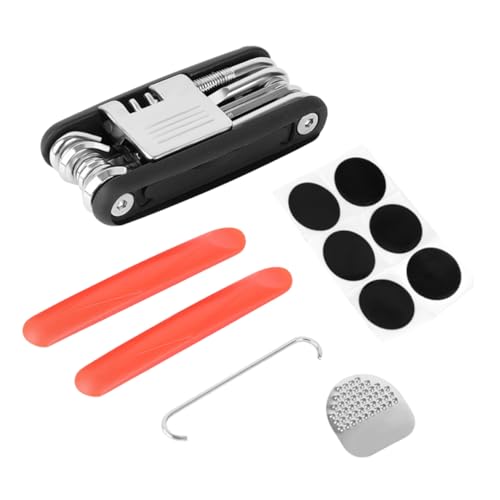 LIOOBO Essential Cycling Tool Set Chain Cutter Tire Patch and Wrench for On-the-go Maintenance