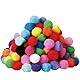500 Stück Pompons zum Basteln, 1cm Bunt Mini Pompons, Filzkugeln Bunt,Mini Pom Poms Mini Pom Poms für Handwerk Herstellung, Pompons Bälle für Ostern, Weihnachten, Kinder, Bunte Pompons