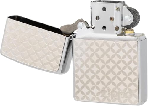 Encendedor Zippo con placa metálica plateada miniatura 3