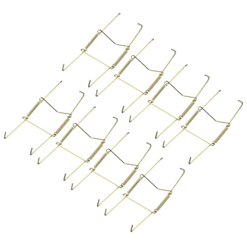 Image of METALLIXITY Plate Hanger (6 Inch) 8Pcs, Stainless Steel U Type Invisible Hanger Wall Decorative Hook - for Decorative Plates, China, Plates, Zinc Plated